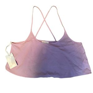 Azure Skies lavender crop tank top NWT